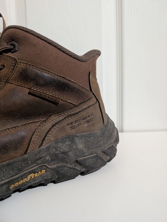 Skechers Santoro Mens Boots Slip-ins Brown Safety Toe Work Shoes 200459 Size 11 main image 11